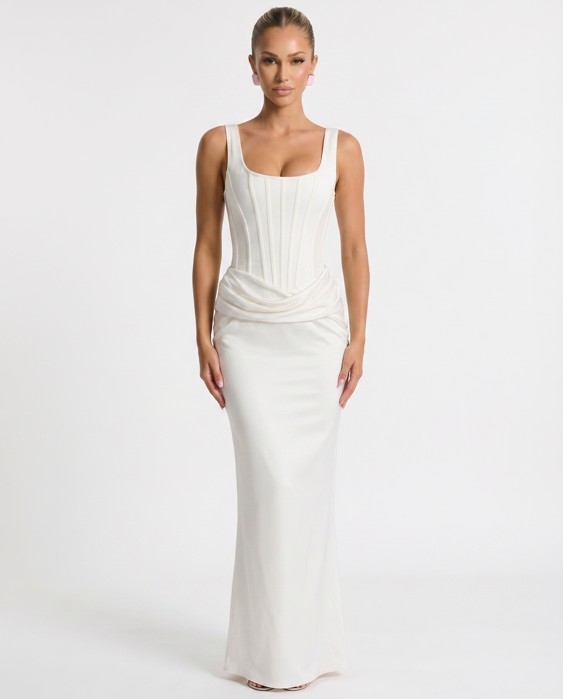 Odette • Maxi Estructurado con Falda Drapada