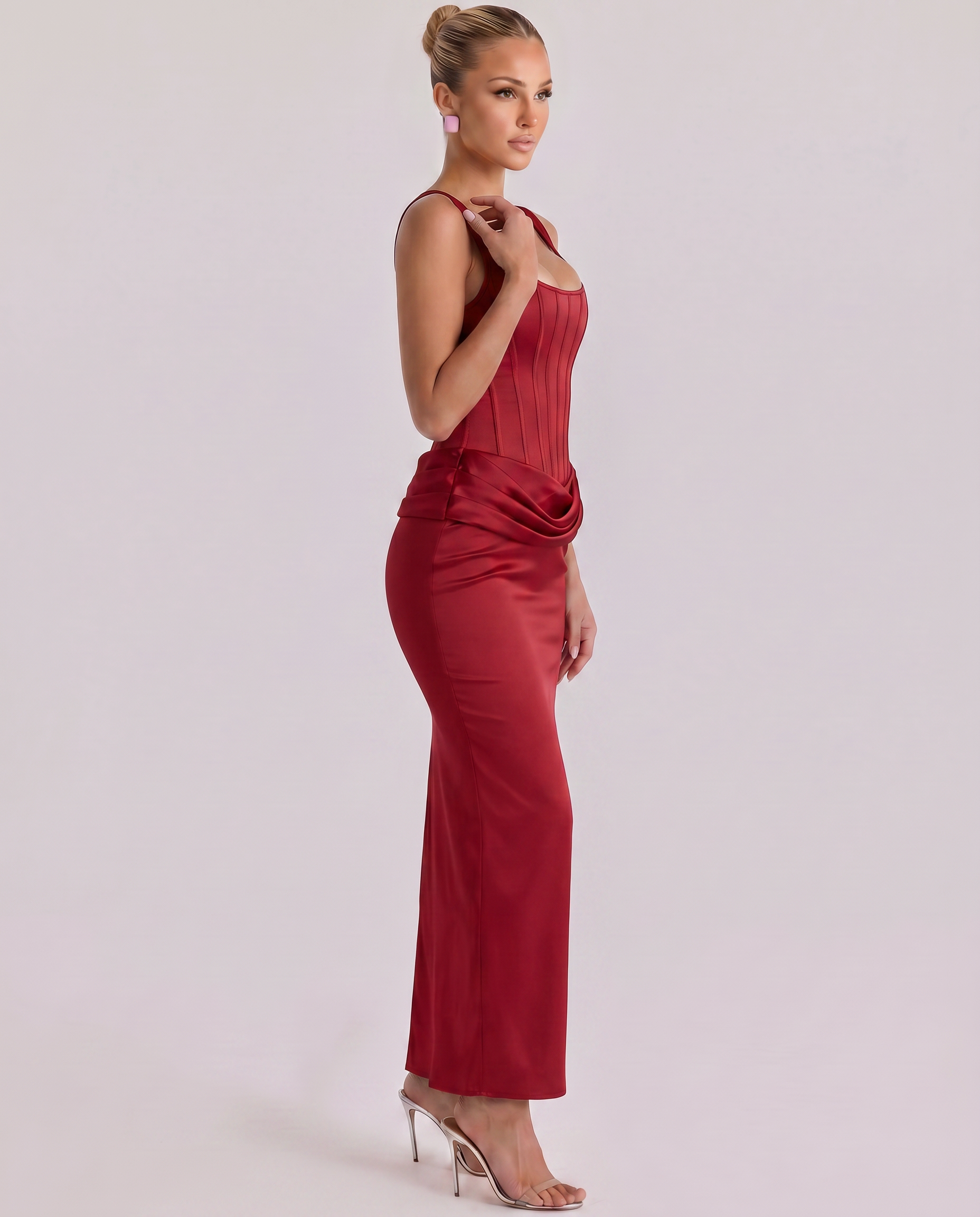 Odette • Maxi Estructurado con Falda Drapada