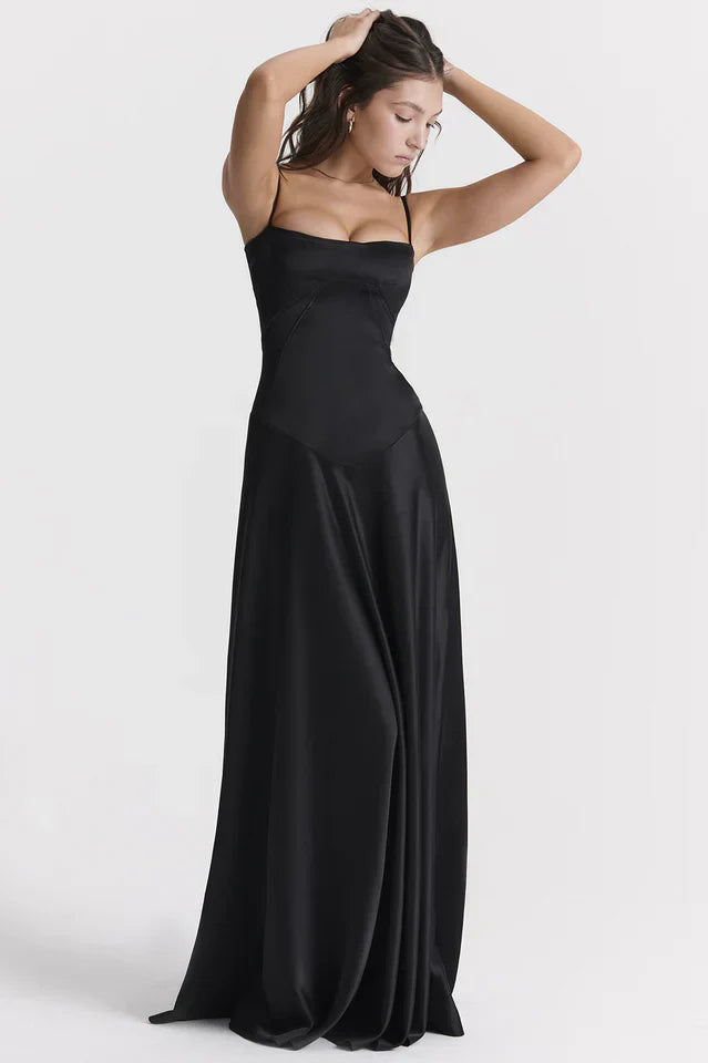 Cara • Vestido Maxi con Espalda Lazada