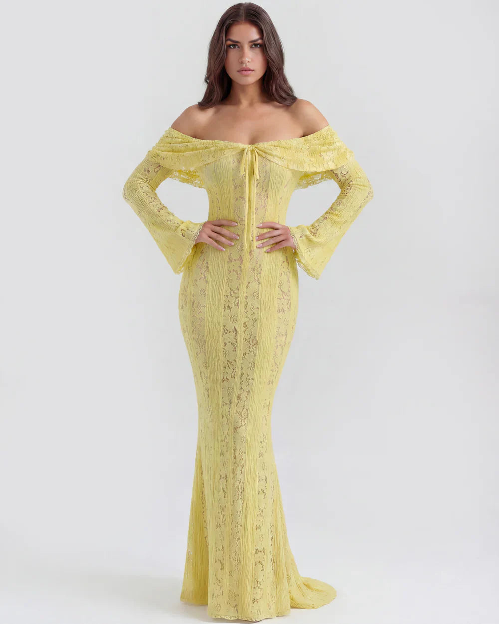 Josefina • Vestido Maxi de Encaje Off Shoulder