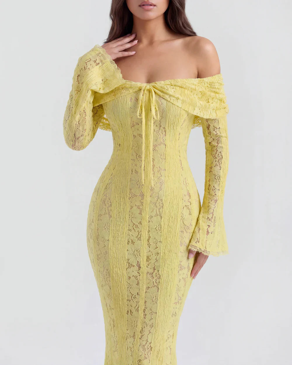 Josefina • Vestido Maxi de Encaje Off Shoulder