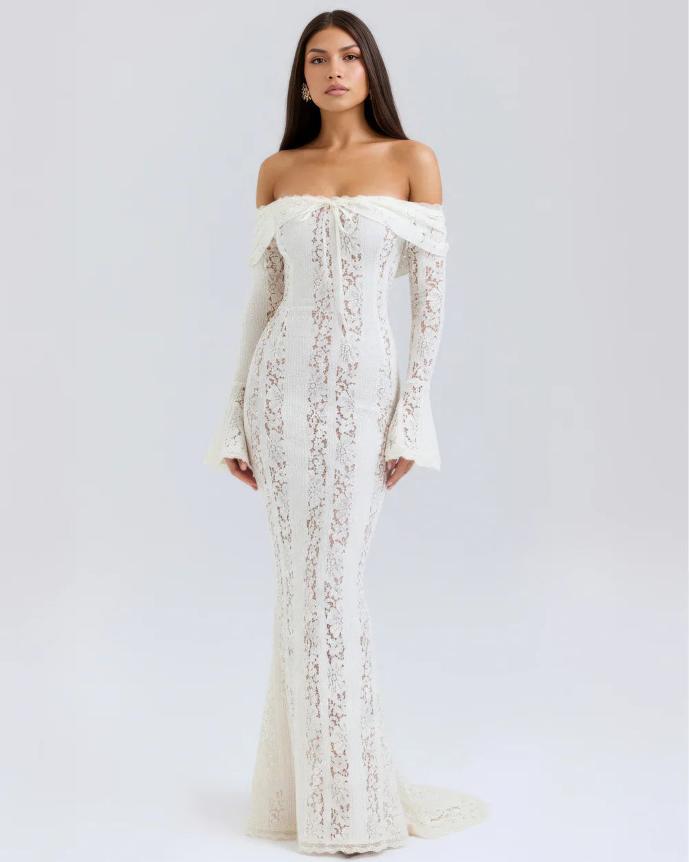 Josefina • Vestido Maxi de Encaje Off Shoulder