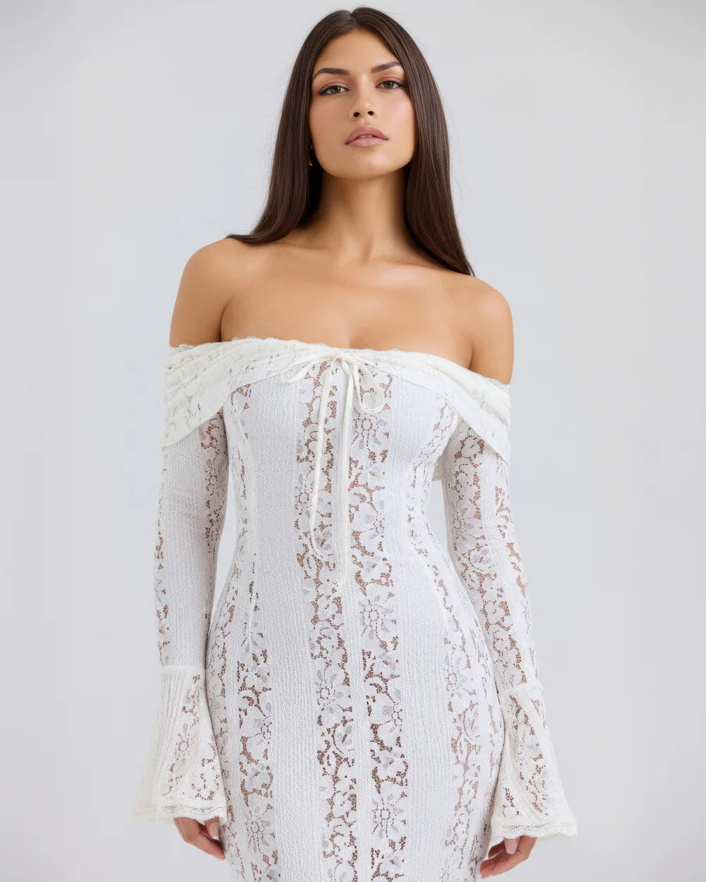 Josefina • Vestido Maxi de Encaje Off Shoulder