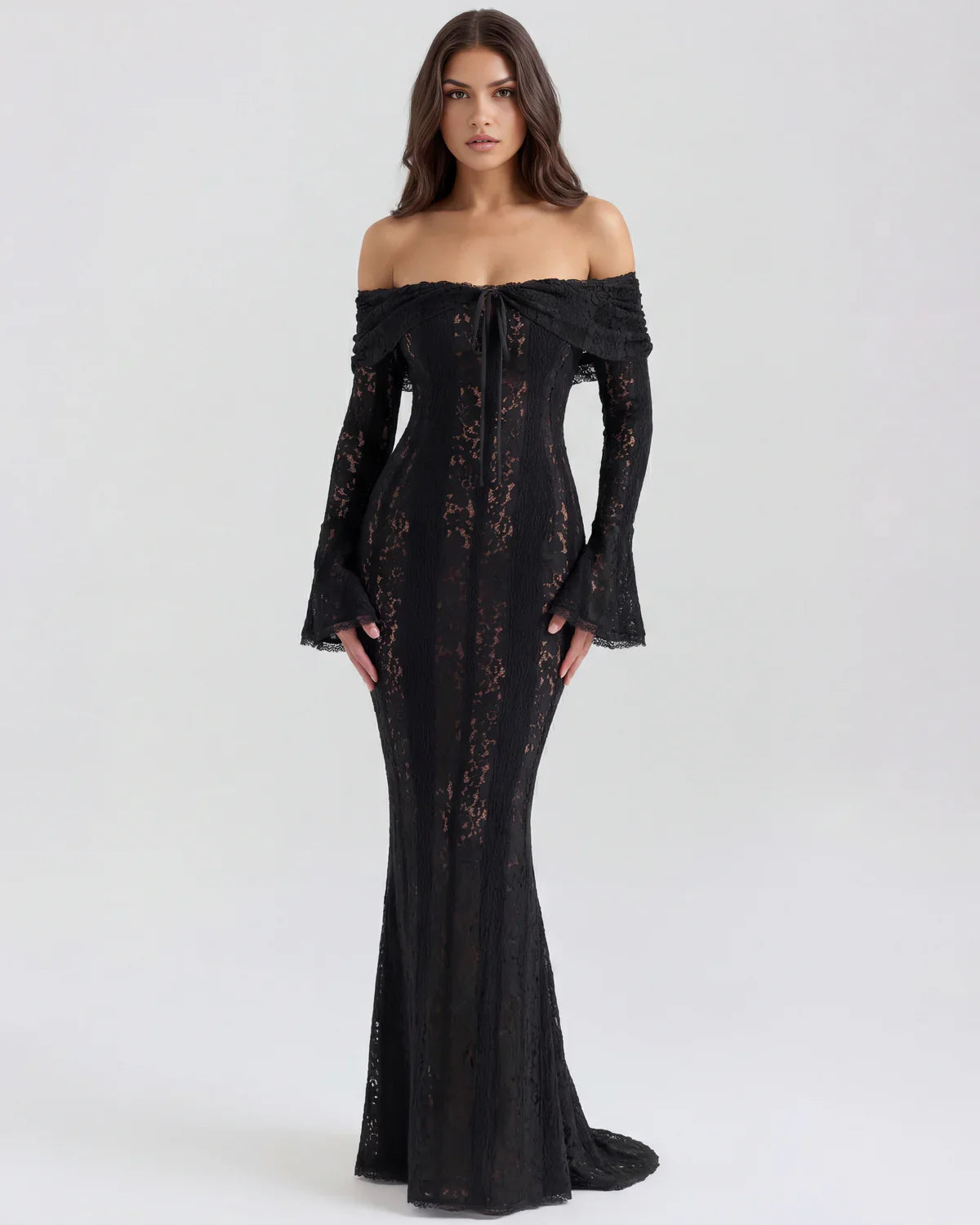 Josefina • Vestido Maxi de Encaje Off Shoulder