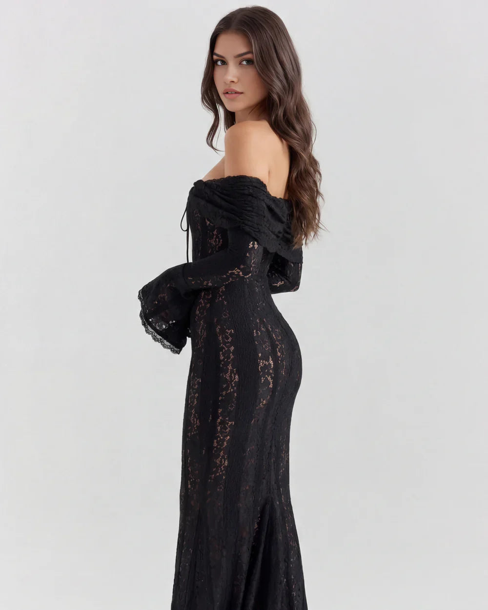 Josefina • Vestido Maxi de Encaje Off Shoulder