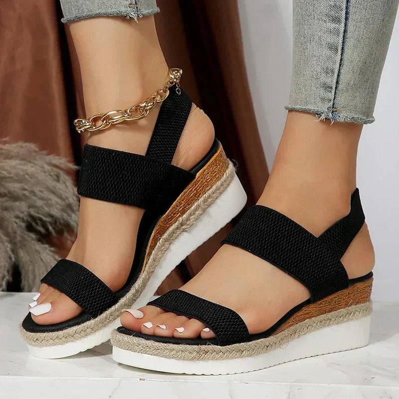 Sandali Ortopedici da Donna con Piattaforma | Cinghie Elastiche e Suola Sportiva