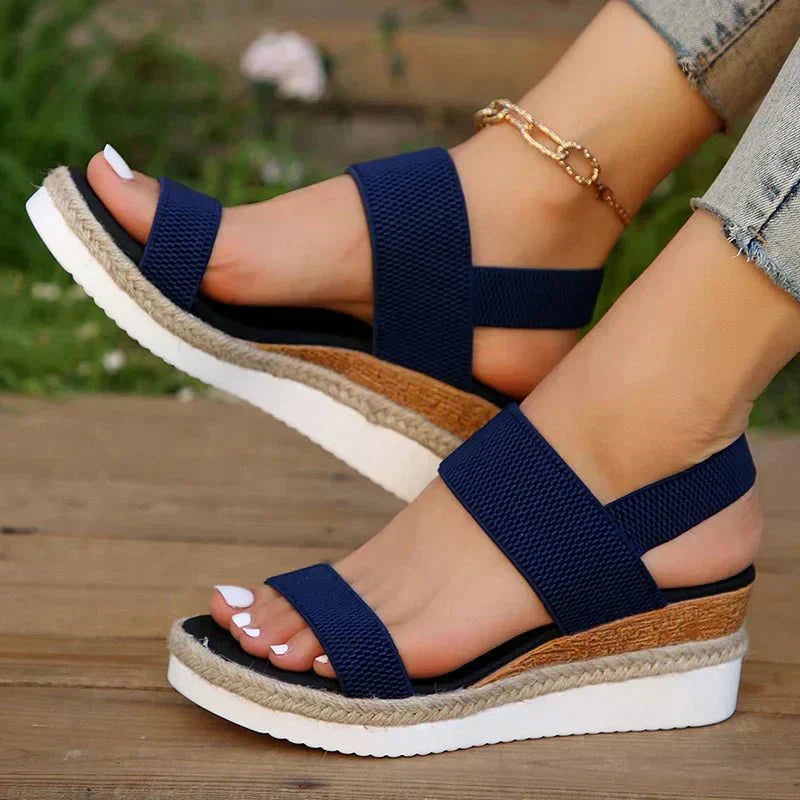 Sandali Ortopedici da Donna con Piattaforma | Cinghie Elastiche e Suola Sportiva