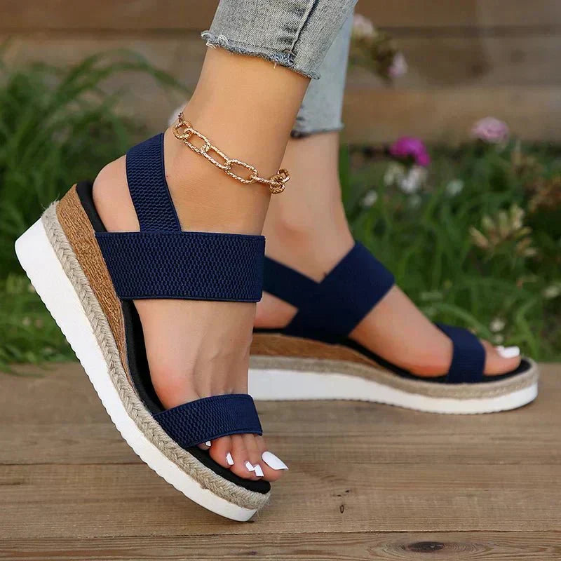 Sandali Ortopedici da Donna con Piattaforma | Cinghie Elastiche e Suola Sportiva