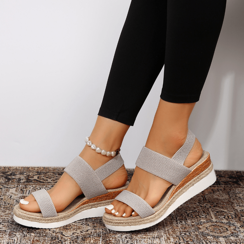 Sandali Ortopedici da Donna con Piattaforma | Cinghie Elastiche e Suola Sportiva