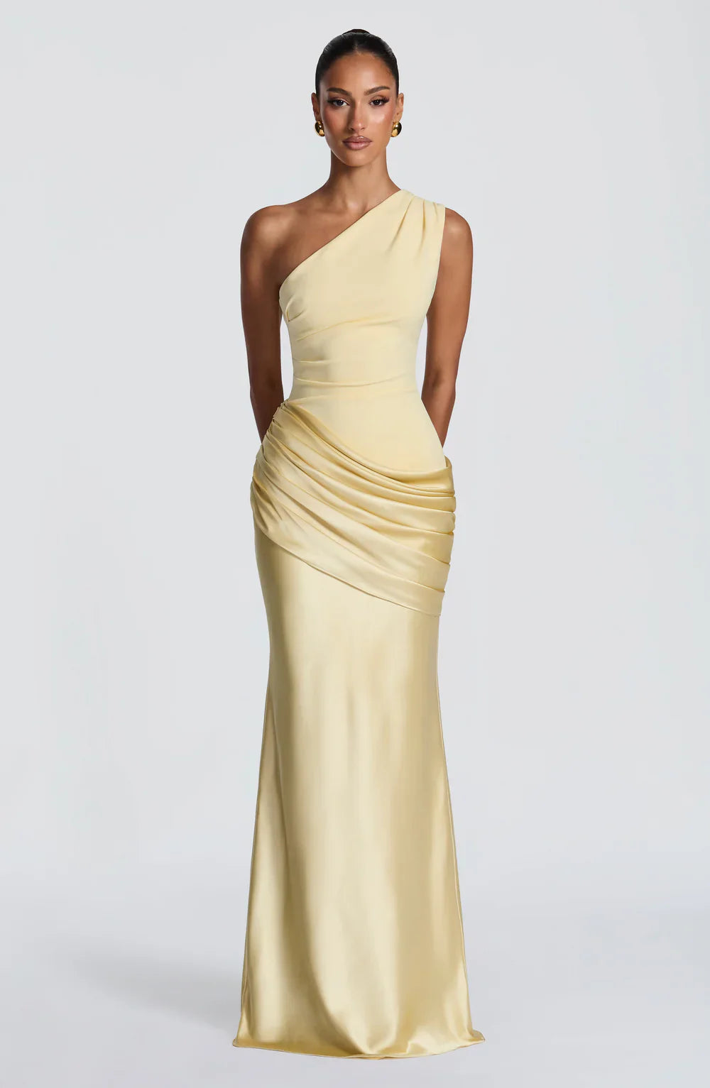 Seraphina • Vestido Maxi de Un Solo Hombro Esculpido