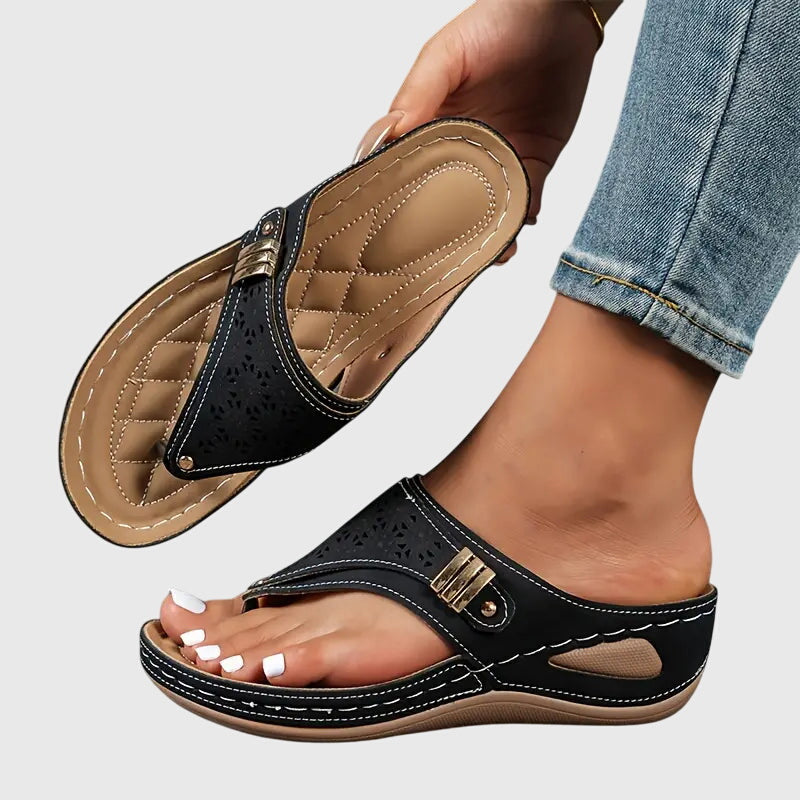 Sandali Ortopedici Slip-On da Donna | Suola a Wedge e Supporto Ergonomico