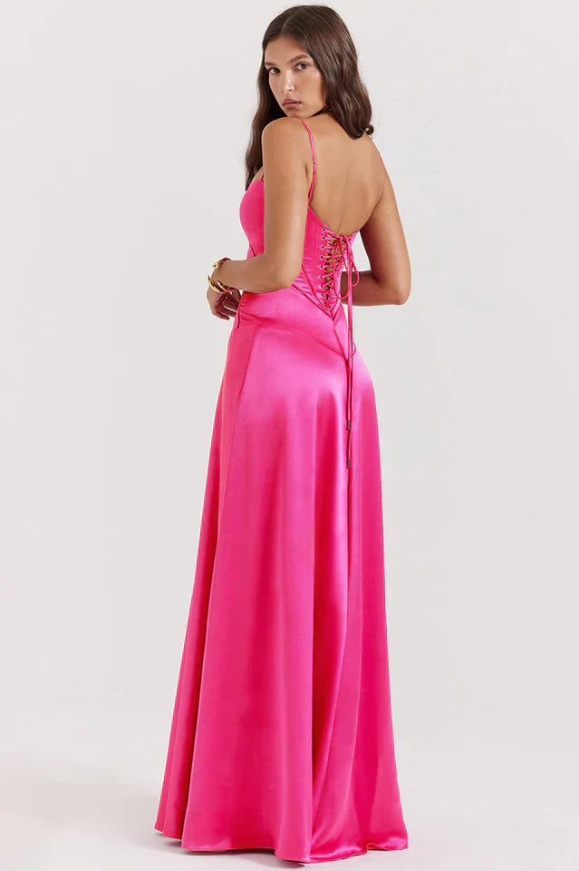 Cara • Vestido Maxi con Espalda Lazada