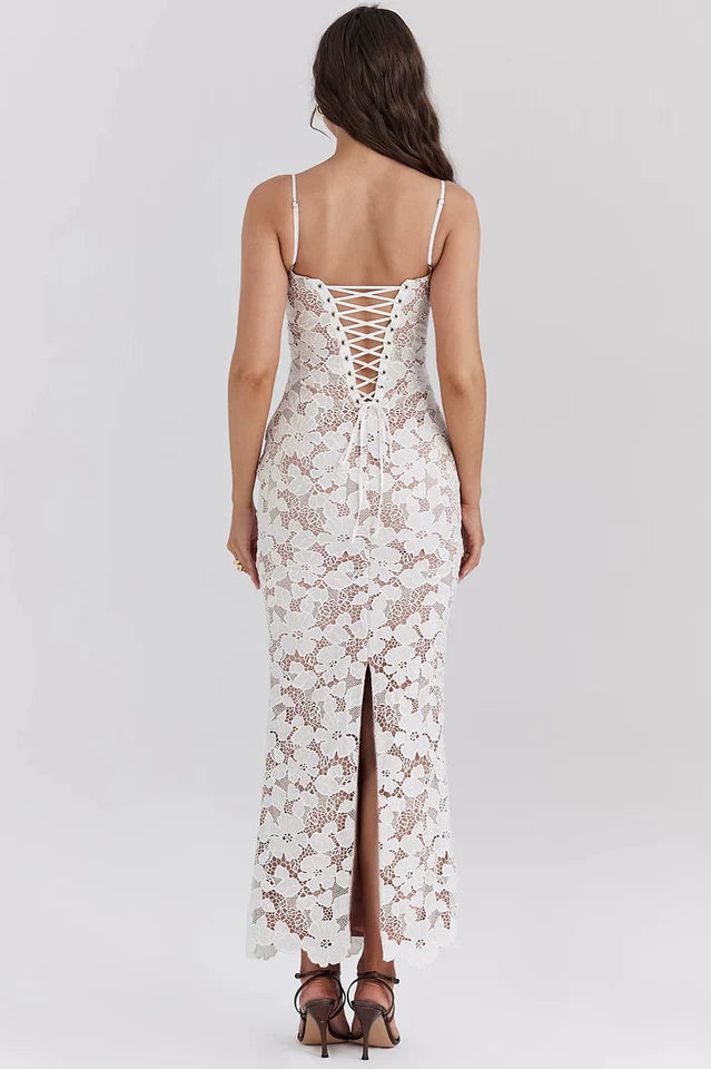 Leanne • Maxi con Encaje Floral