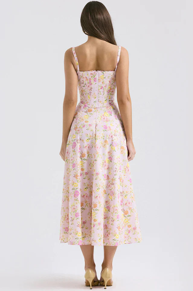 Nellie • Midi Floral con Corsé