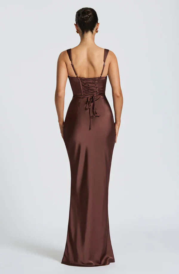 Calanthe • Vestido Satinado Maxi