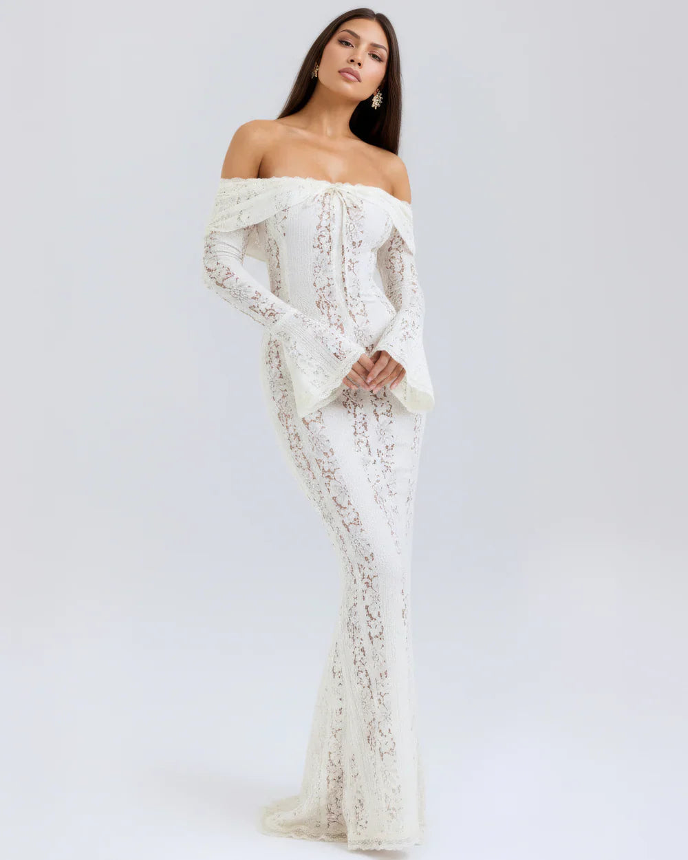 Josefina • Vestido Maxi de Encaje Off Shoulder