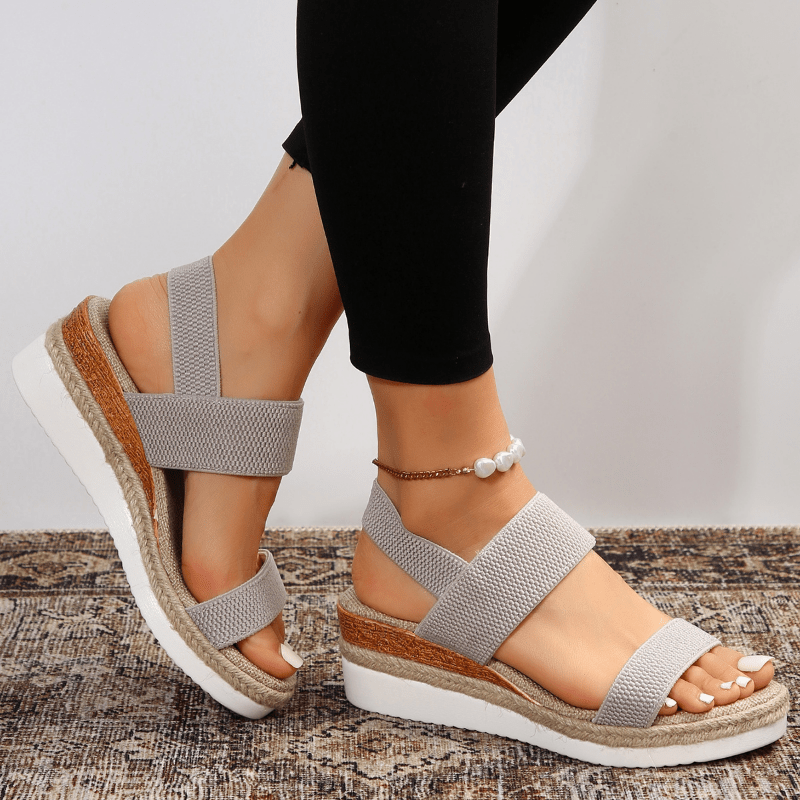 Sandali Ortopedici da Donna con Piattaforma | Cinghie Elastiche e Suola Sportiva