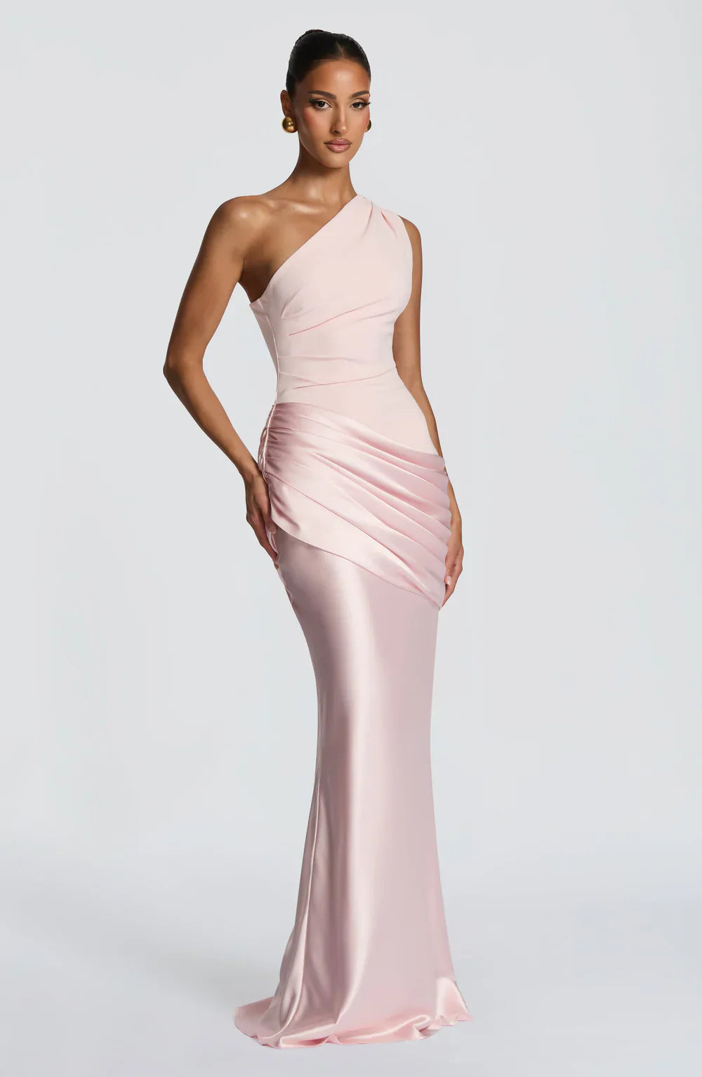 Seraphina • Vestido Maxi de Un Solo Hombro Esculpido